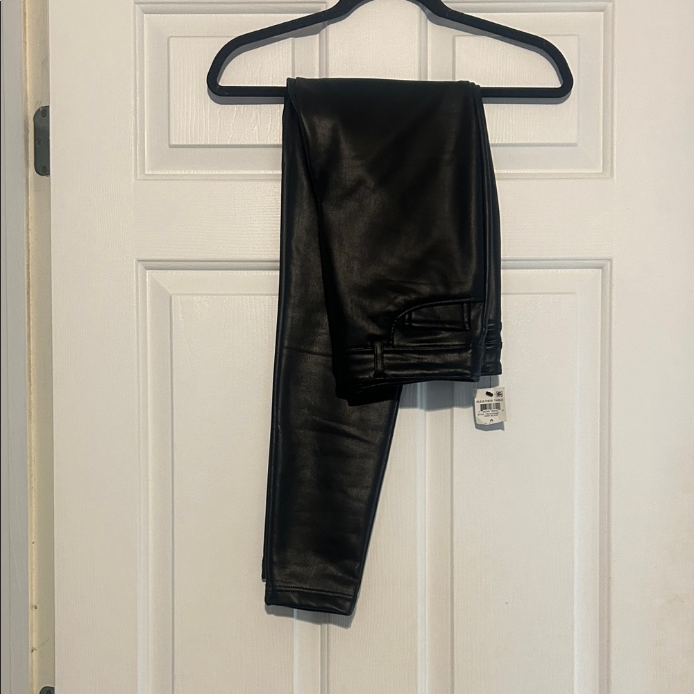INC Faux Leather Black, Skinny Leg, Size 8